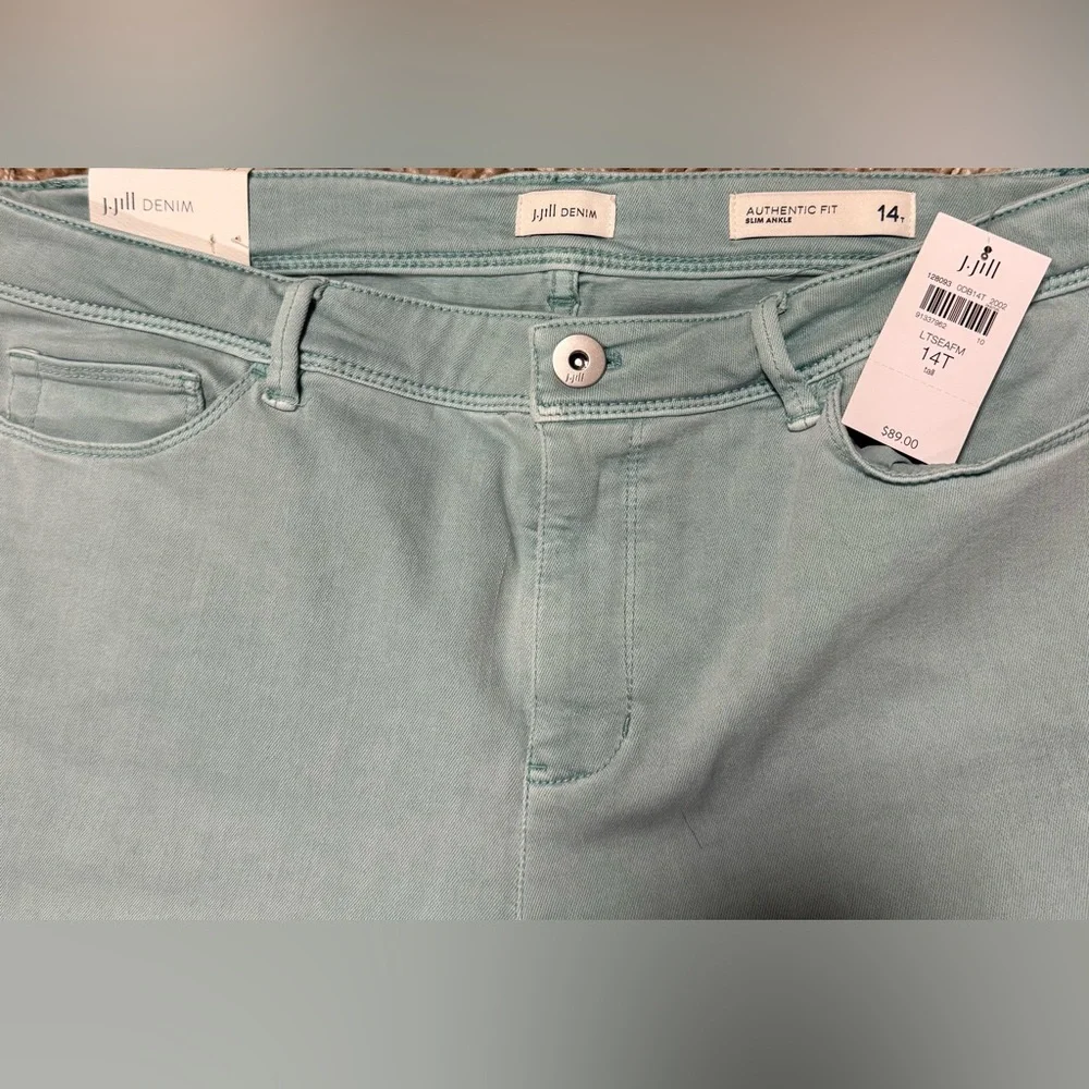 NWT J. Jill Seafoam Authentic fit ankle Pants - Picture 3 of 5